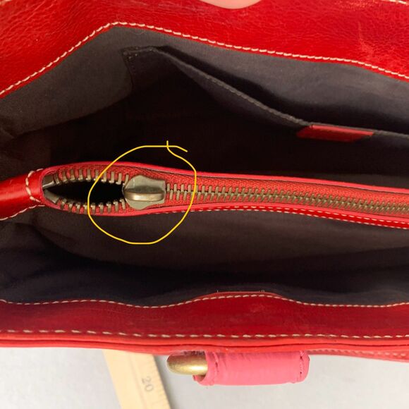 Celine Red Leather Satchel Bag Pink Quilted Detail Designer Purse Classic Luxury - Picture 3 of 9